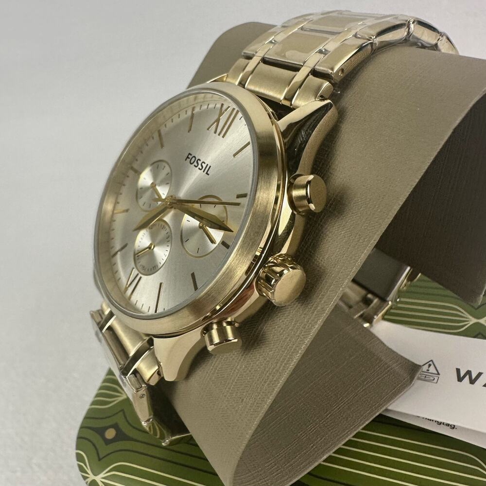 New FOSSIL Mens Fenmore Multifunction Gold-Tone Stainless Steel Watch BQ2809 - Picture 13 of 14